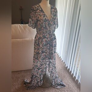 BCBGeneration | Floral Sheer Top Maxi Dress | Medium $128